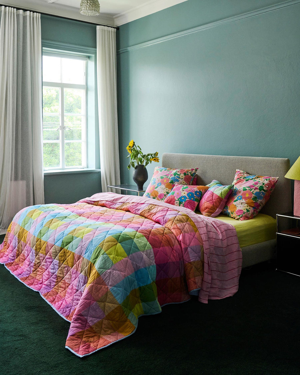 KIP & CO - ORGANIC COTTON QUILTED PILLOWCASES 2P STD - PONZA TARTAN