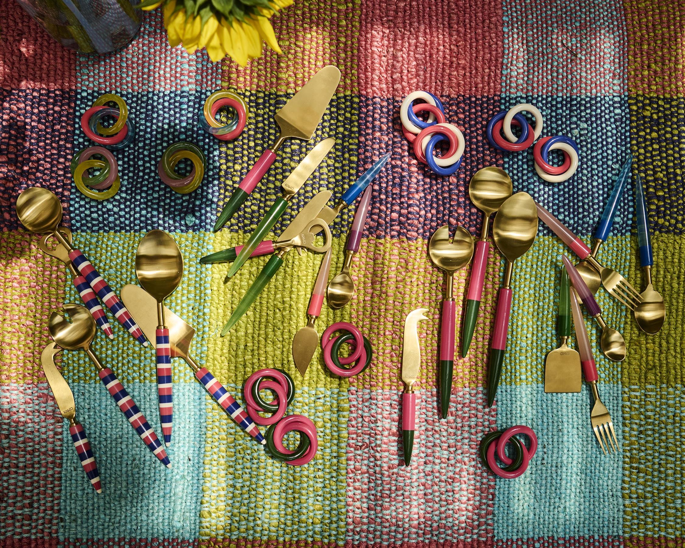 KIP & CO - CHEESE KNIFE SET - BEJEWELLED
