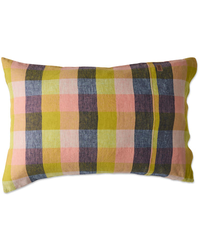 KIP & CO - LINEN PILLOWCASES 2P STD SET - FLORIDA TARTAN