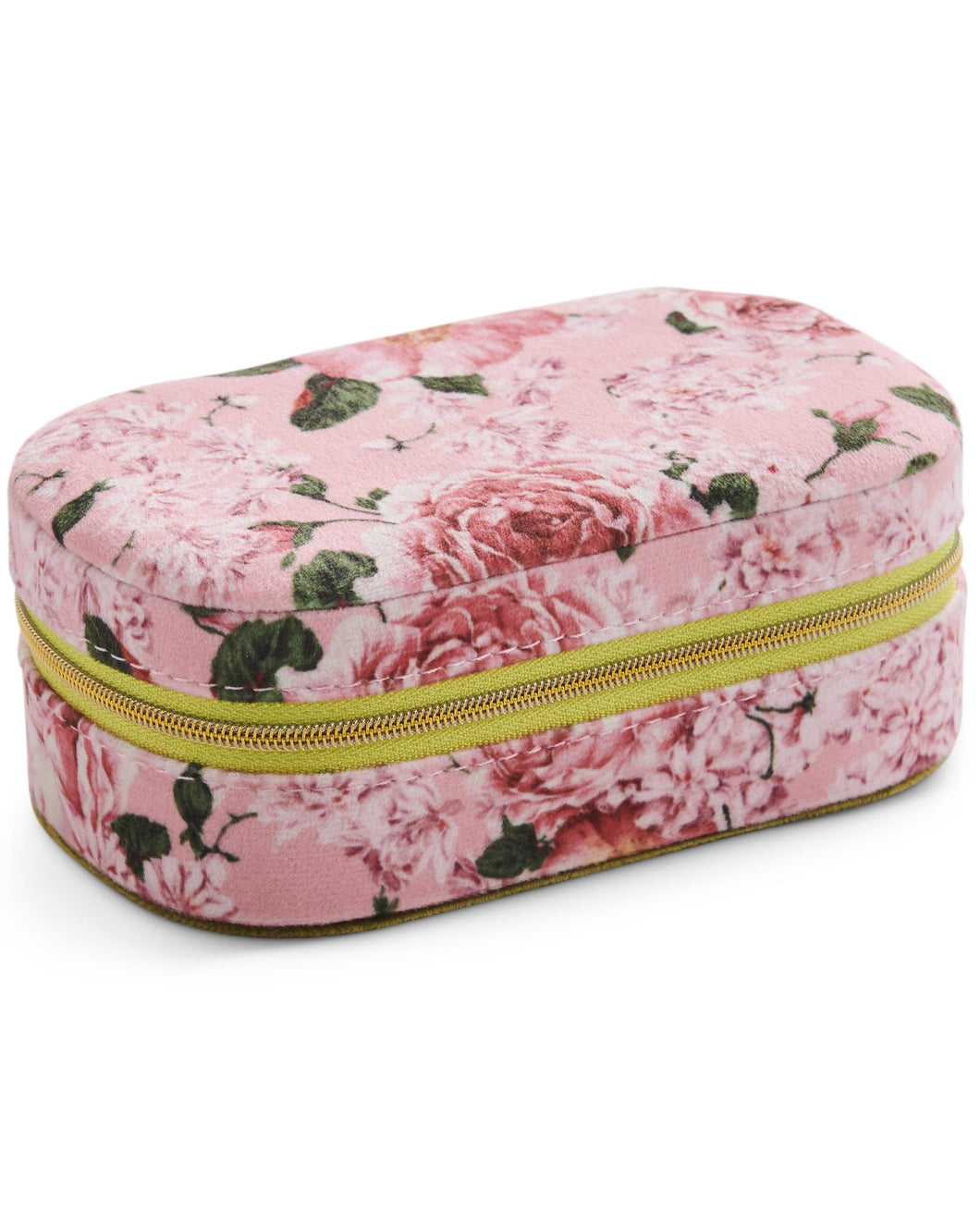 KIP & CO - TRAVEL VELVET JEWELLERY BOX - ROSE GARDEN