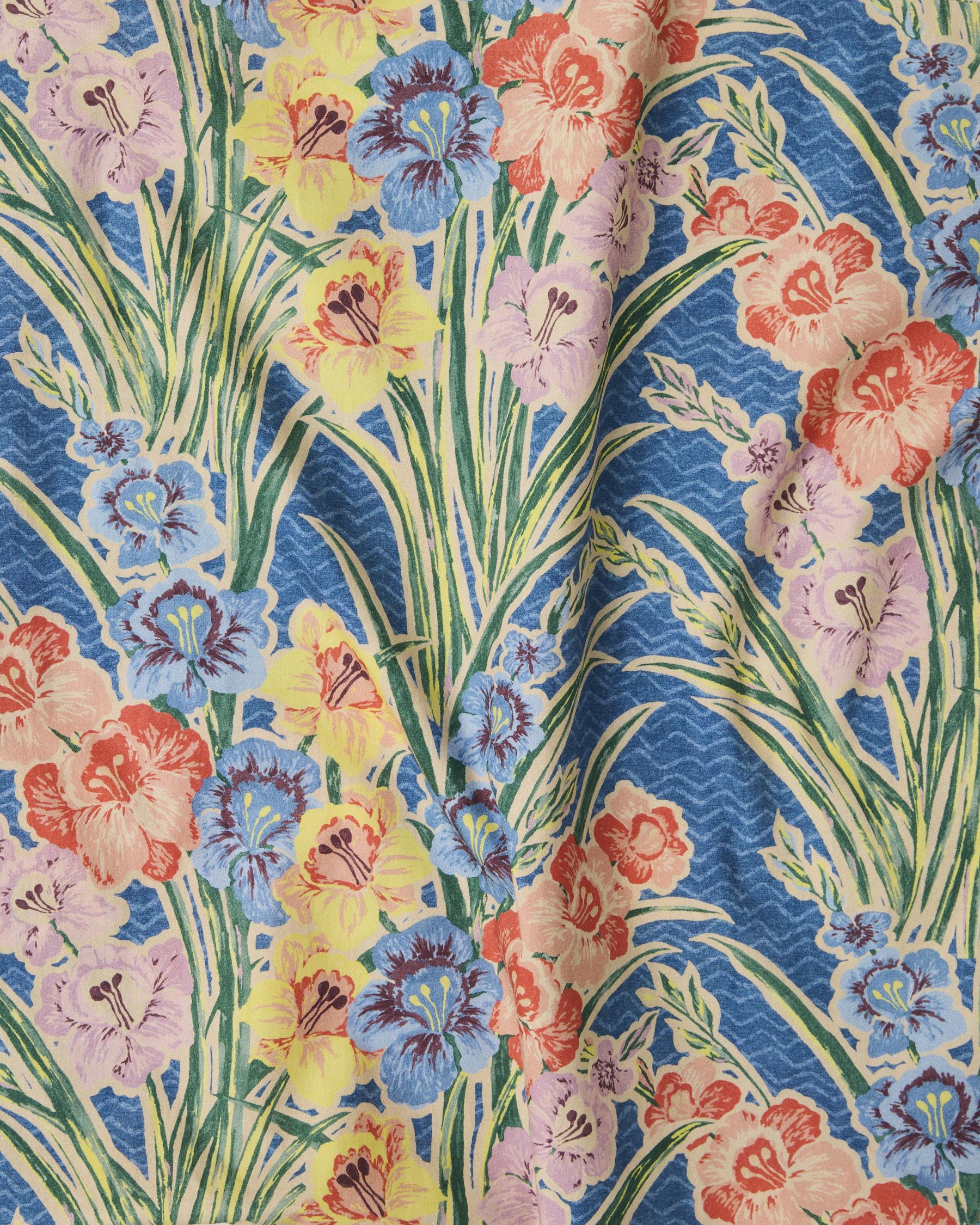 KIP & CO x ANNA SPIRO - ORGANIC COTTON FITTED QUEEN SHEET - GLADIOLUS