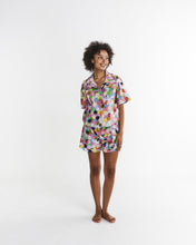 Load image into Gallery viewer, KIP &amp; CO - ORGANIC COTTON SHORT SLEEVE SHIRT &amp; SHORT PYJAMA SET - CONFETTI PINK
