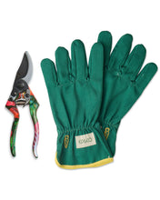Load image into Gallery viewer, KIP &amp; CO - GARDEN SECATEURS AND GLOVES SET - VEGGIE SOUP
