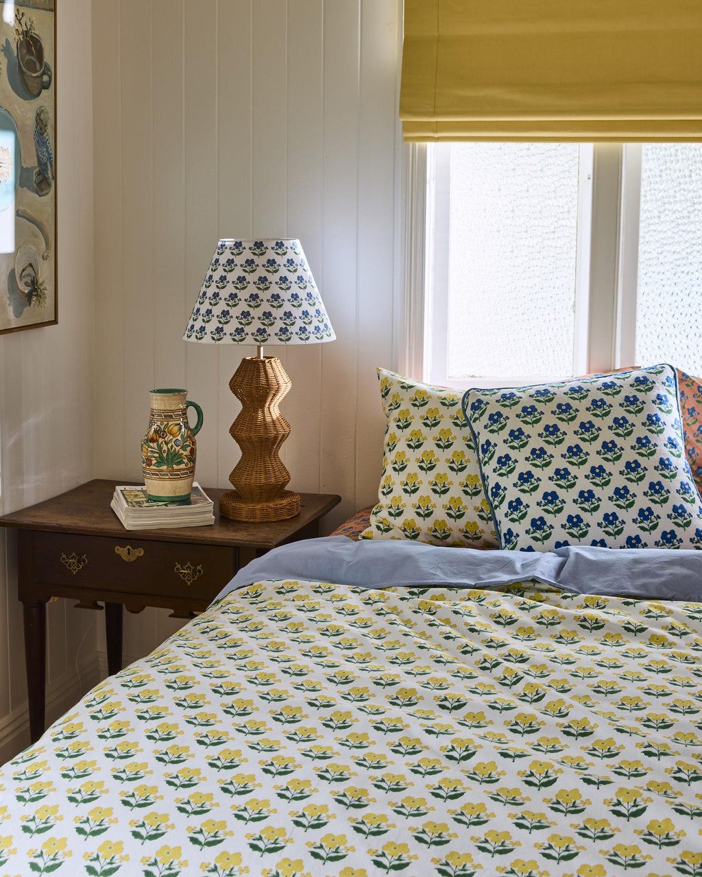 KIP & CO x ANNA SPIRO - ORGANIC COTTON KING QUILT COVER - INDIAN SUMMER YELLOW