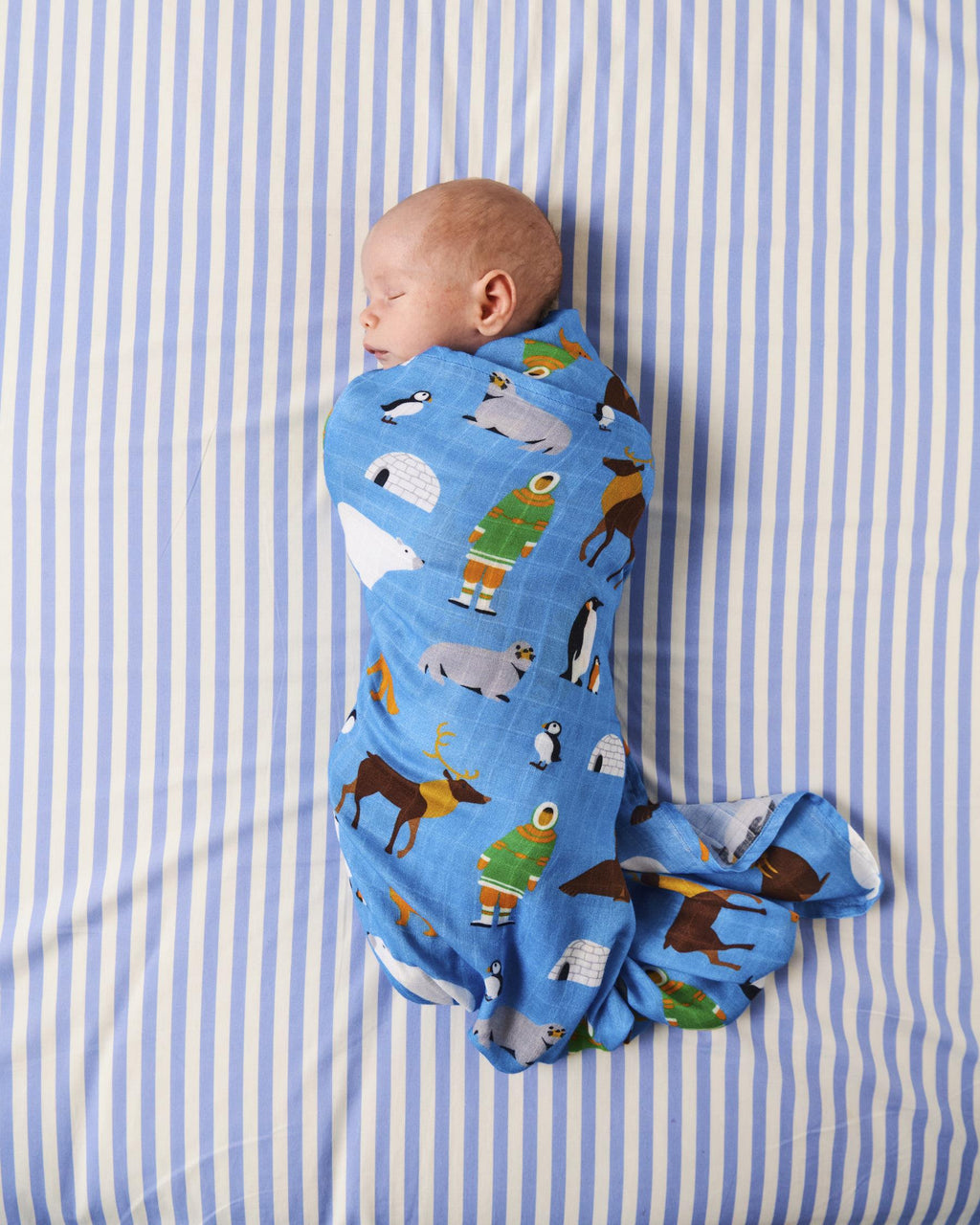 KIP & CO - BAMBOO SWADDLE - FARM FRIENDS