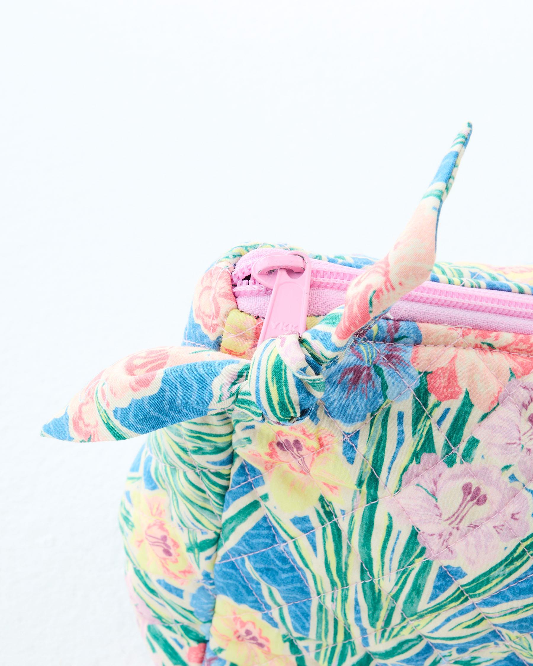 KIP & CO x ANNA SPIRO - QUILTED COTTON TOILETRY PURSE - GLADIOLUS