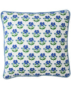 KIP & CO x ANNA SPIRO - EMBROIDERED CUSHION - INDIAN SUMMER WHITE