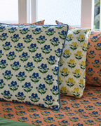 KIP & CO x ANNA SPIRO - EMBROIDERED CUSHION - INDIAN SUMMER WHITE