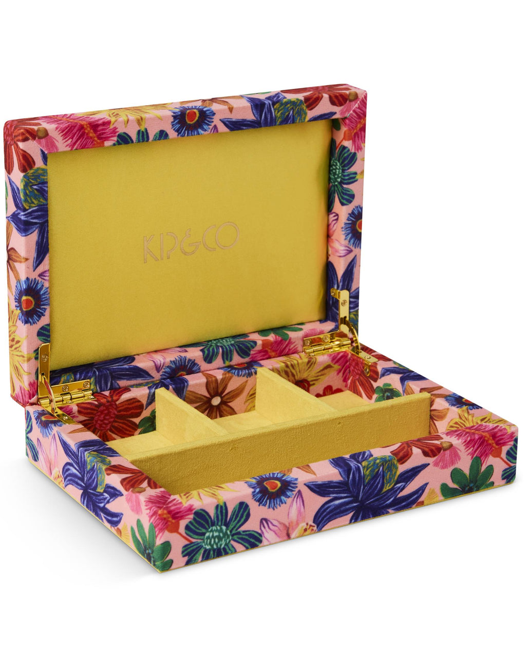 KIP & CO - SMALL VELVET JEWELLERY BOX - WILD FLOWERS IN BLOOM