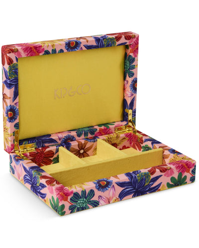 KIP & CO - SMALL VELVET JEWELLERY BOX - WILD FLOWERS IN BLOOM