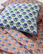 KIP & CO x ANNA SPIRO - EMBROIDERED CUSHION - INDIAN SUMMER WHITE
