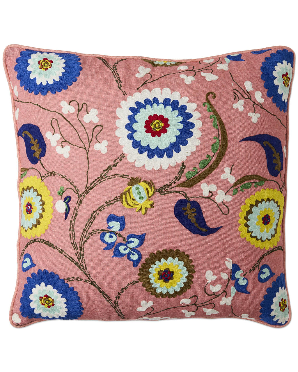 KIP & CO x ANNA SPIRO - EMBROIDERED CUSHION - ISABELLE SUNSET