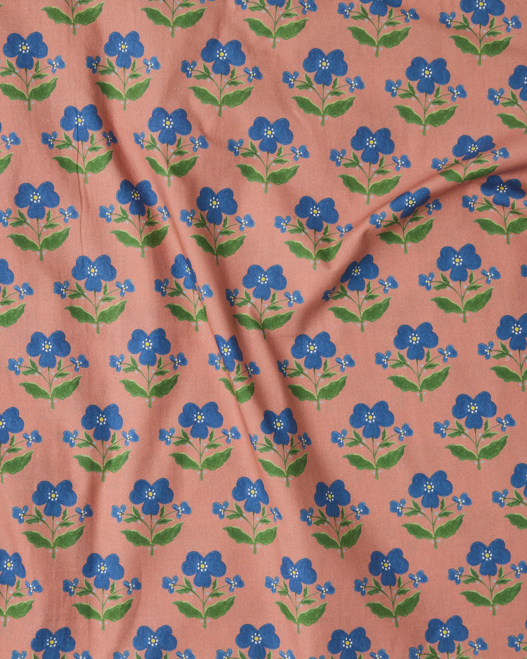 KIP & CO x ANNA SPIRO - ORGANIC COTTON FITTED SHEET - INDIAN SUMMER ROSE