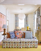 KIP & CO x ANNA SPIRO - EMBROIDERED CUSHION - ISABELLE SUNSET