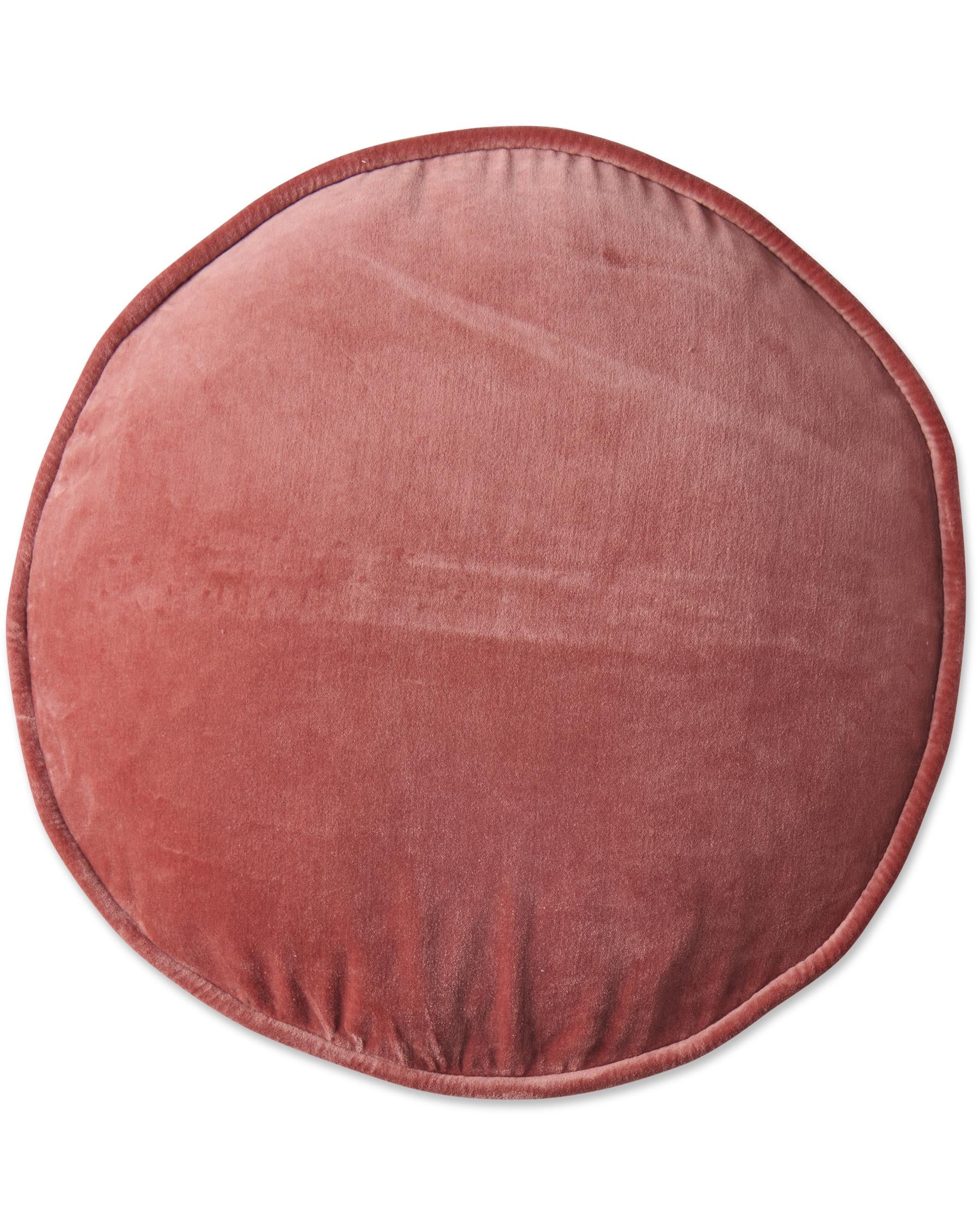 KIP & CO - VELVET PEA CUSHION - PEACH PIE