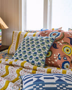 KIP & CO x ANNA SPIRO - EMBROIDERED CUSHION - ISABELLE SUNSET