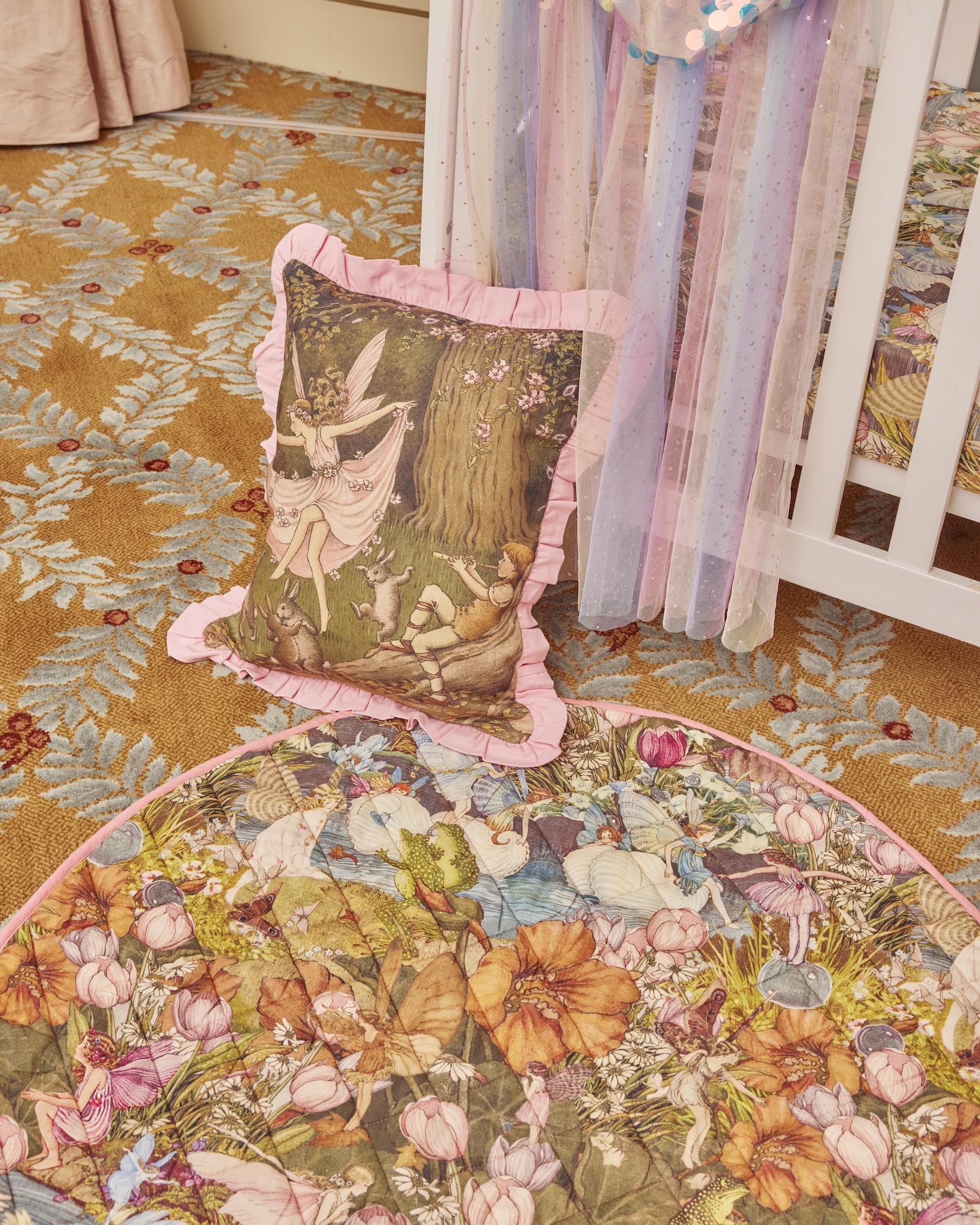 KIP & CO X FAIRYLAND - QUILTED BABY PLAY MAT - FAIRY GARDEN