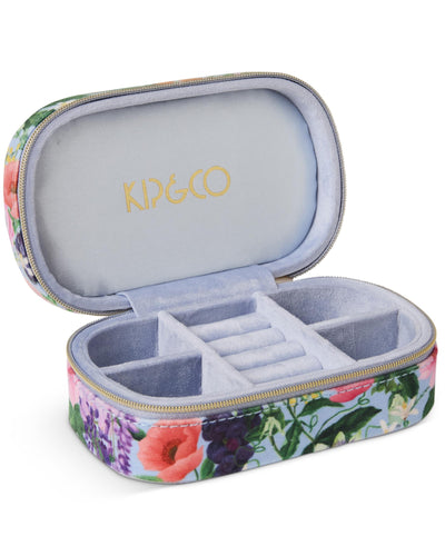 KIP & CO - TRAVEL VELVET JEWELLERY BOX - SPRING IN THE AIR