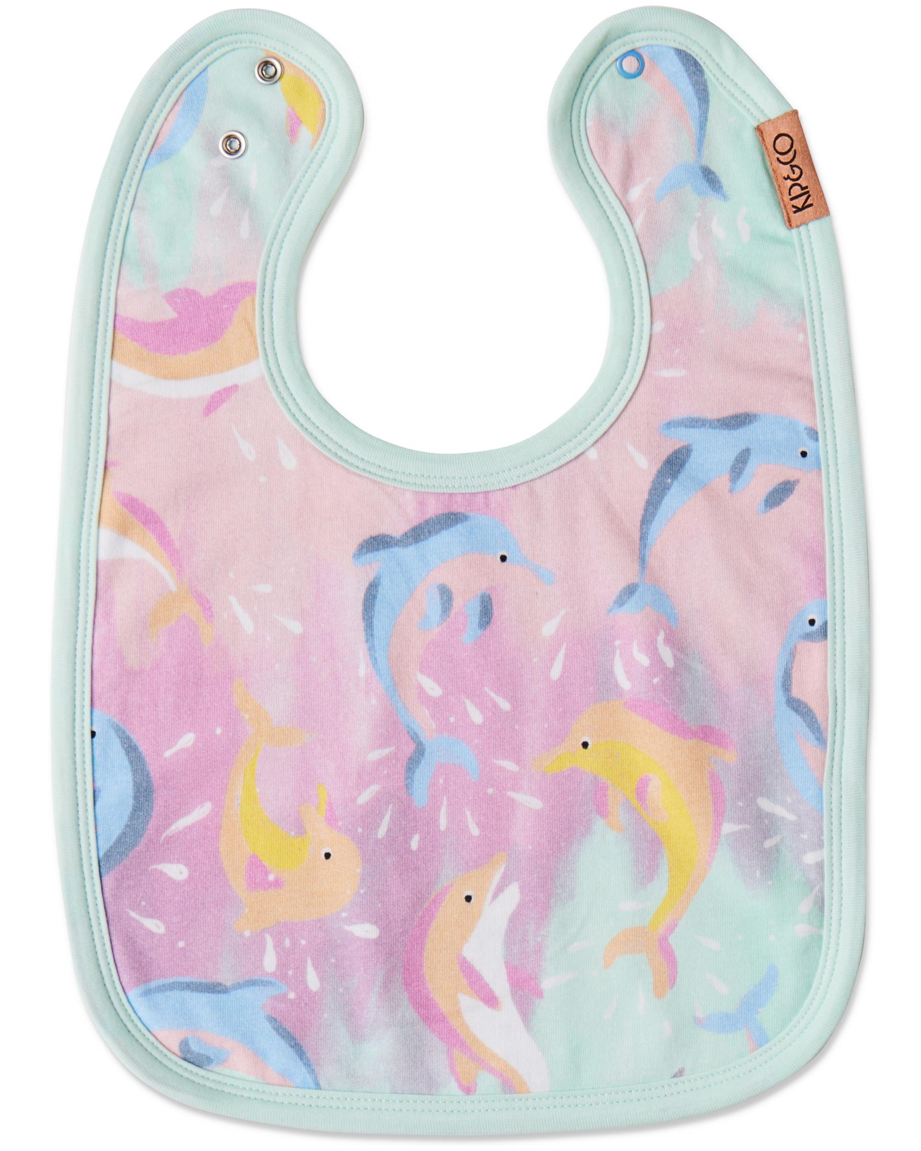 KIP & CO - ORGANIC COTTON BIB - DOLPHIN MAGIC
