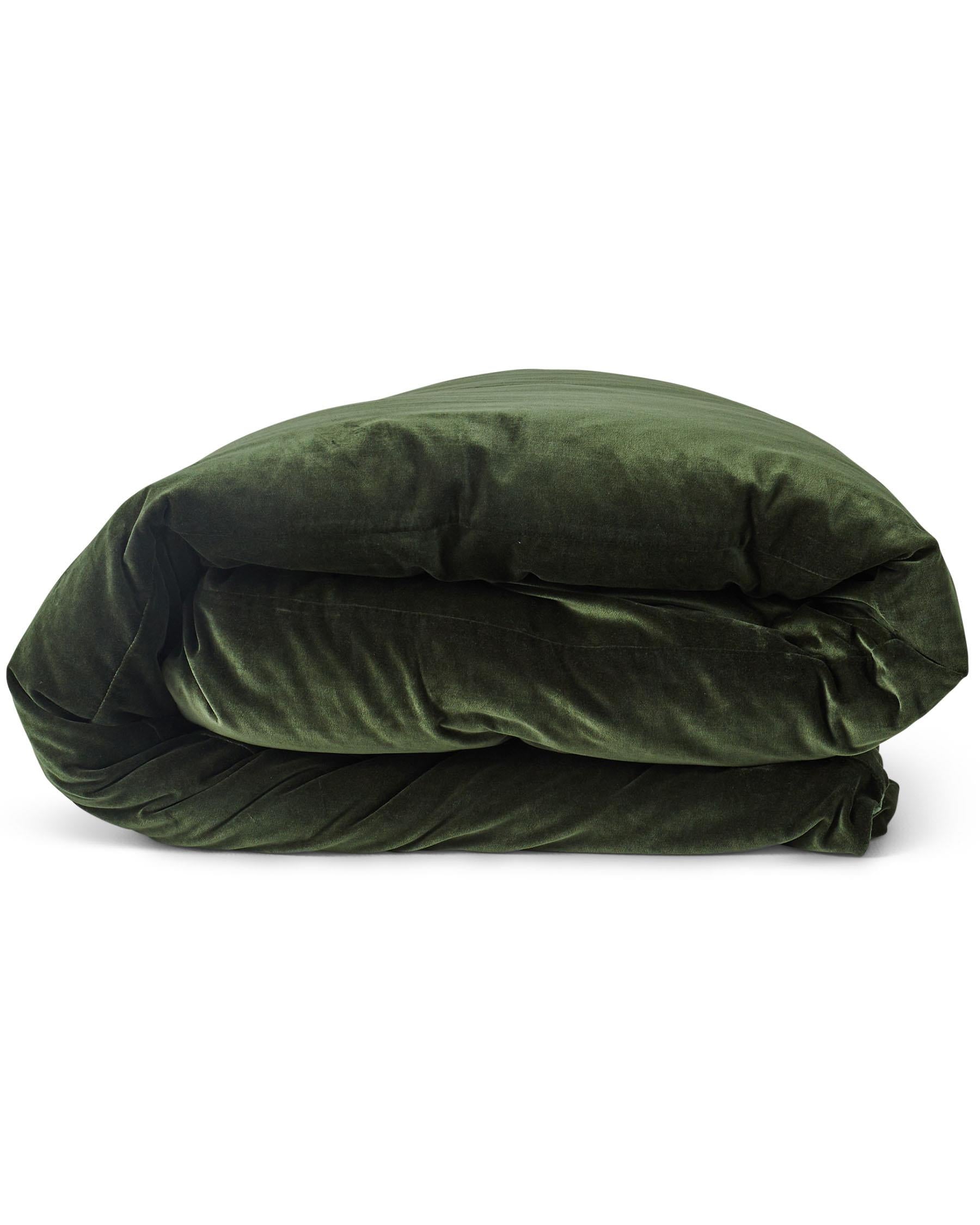KIP & CO - VELVET QUILT COVER - KOMBU GREEN