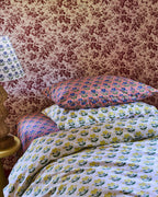 KIP & CO x ANNA SPIRO - ORGANIC COTTON 2P STD PILLOWCASE SET - INDIAN SUMMER ROSE