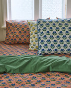 KIP & CO x ANNA SPIRO - ORGANIC COTTON 2P STD PILLOWCASE SET - INDIAN SUMMER ROSE