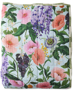 KIP & CO - REVERSIBLE LINEN QUILTED BEDSPREAD LARGE - SPRING IN THE AIR