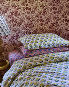 KIP & CO x ANNA SPIRO - ORGANIC COTTON 2P STD PILLOWCASE SET - INDIAN SUMMER YELLOW