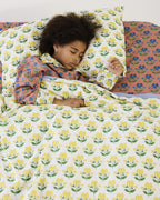 KIP & CO x ANNA SPIRO - ORGANIC COTTON 2P STD PILLOWCASE SET - INDIAN SUMMER YELLOW