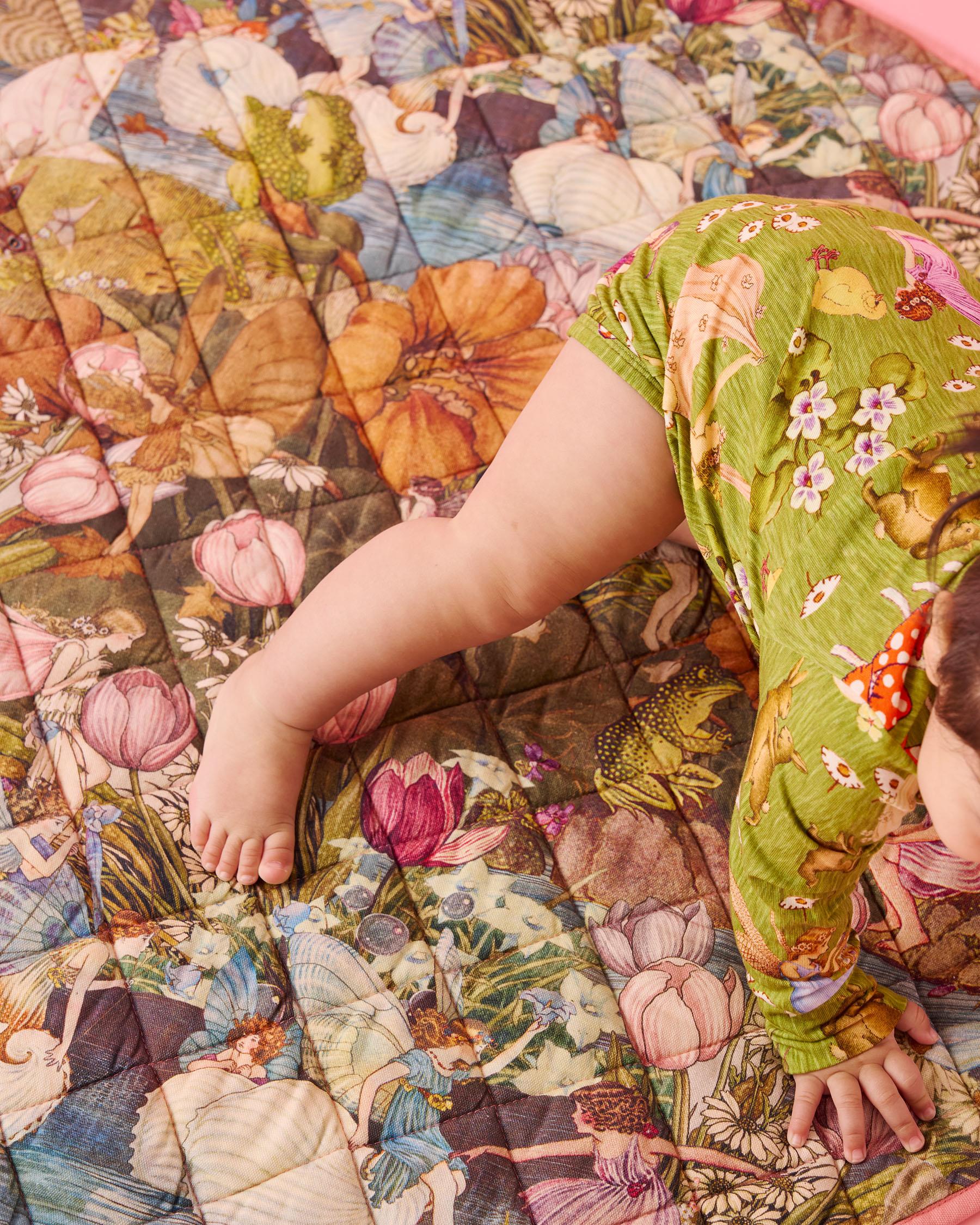KIP & CO X FAIRYLAND - QUILTED BABY PLAY MAT - FAIRY GARDEN