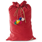 KIP & CO - VELVET SANTA SACK - RED