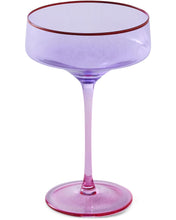 Load image into Gallery viewer, KIP &amp; CO - COLOUR BLOCK MARGARITA GLASS 2P SET - LILAC
