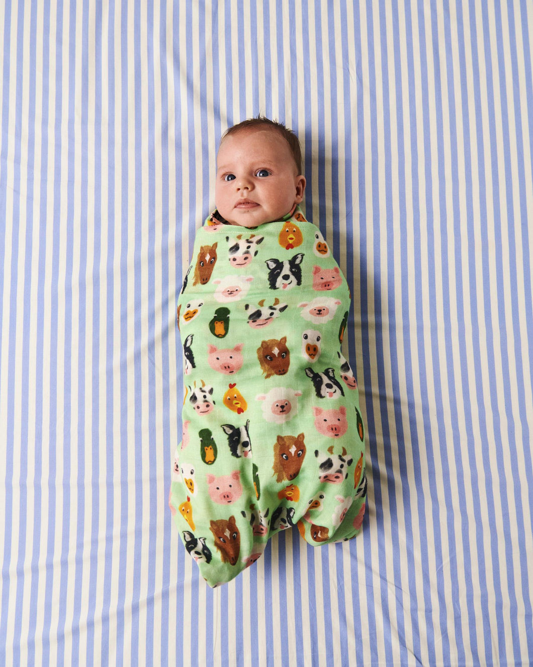 KIP & CO - BAMBOO SWADDLE - FARM FRIENDS