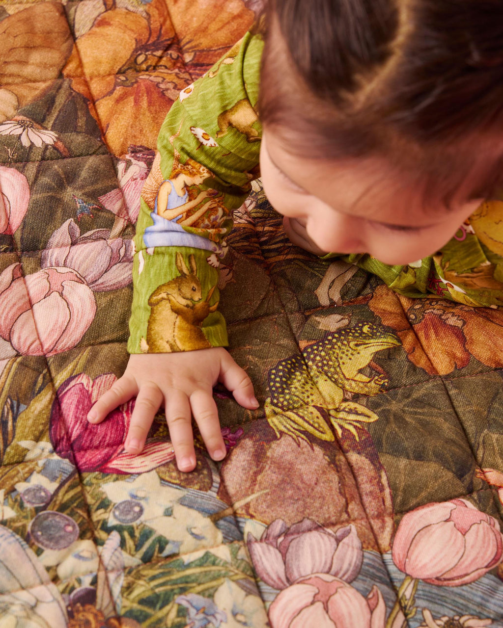 KIP & CO X FAIRYLAND - QUILTED BABY PLAY MAT - FAIRY GARDEN