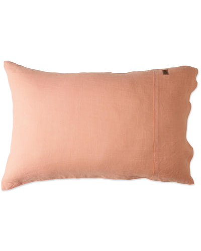 KIP & CO - LINEN PILLOWCASES 2P STD - CORAL BLOSSOM