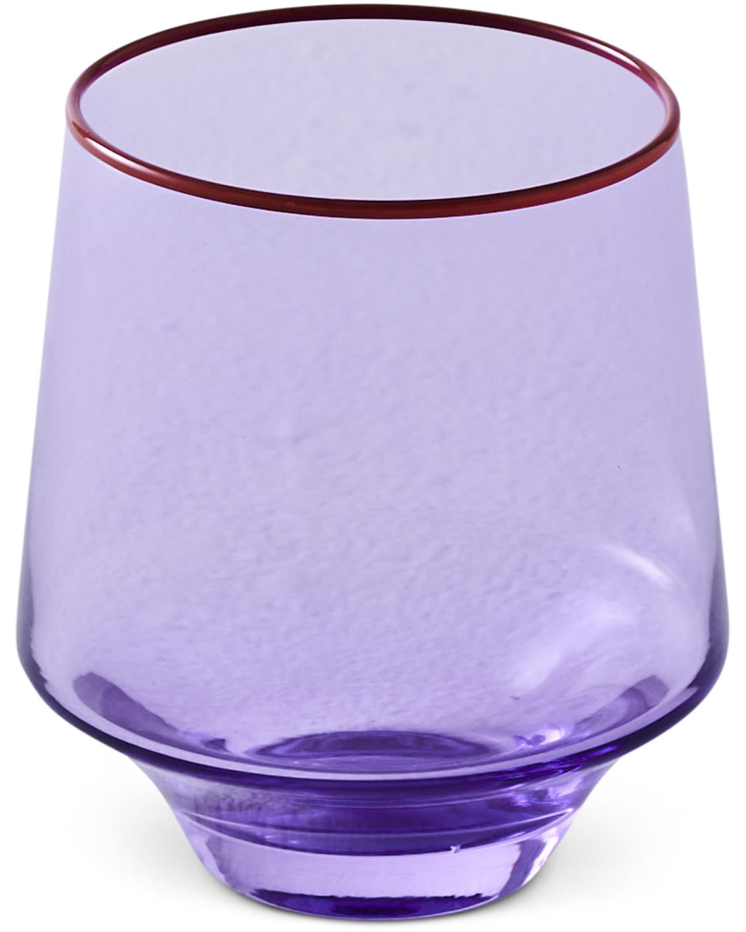 KIP & CO - COLOUR BLOCK TUMBLER GLASS 2P SET - LILAC