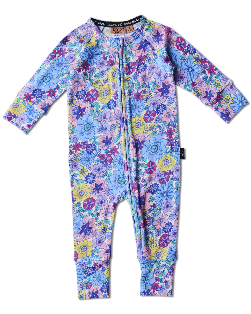 KIP & CO - ORGANIC LONG SLEEVE ZIP ROMPER - BUNCH OF FUN