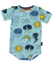 Load image into Gallery viewer, KIP &amp; CO - ORGANIC SHORT SLEEVE ROMPER - WEATHER REPORT
