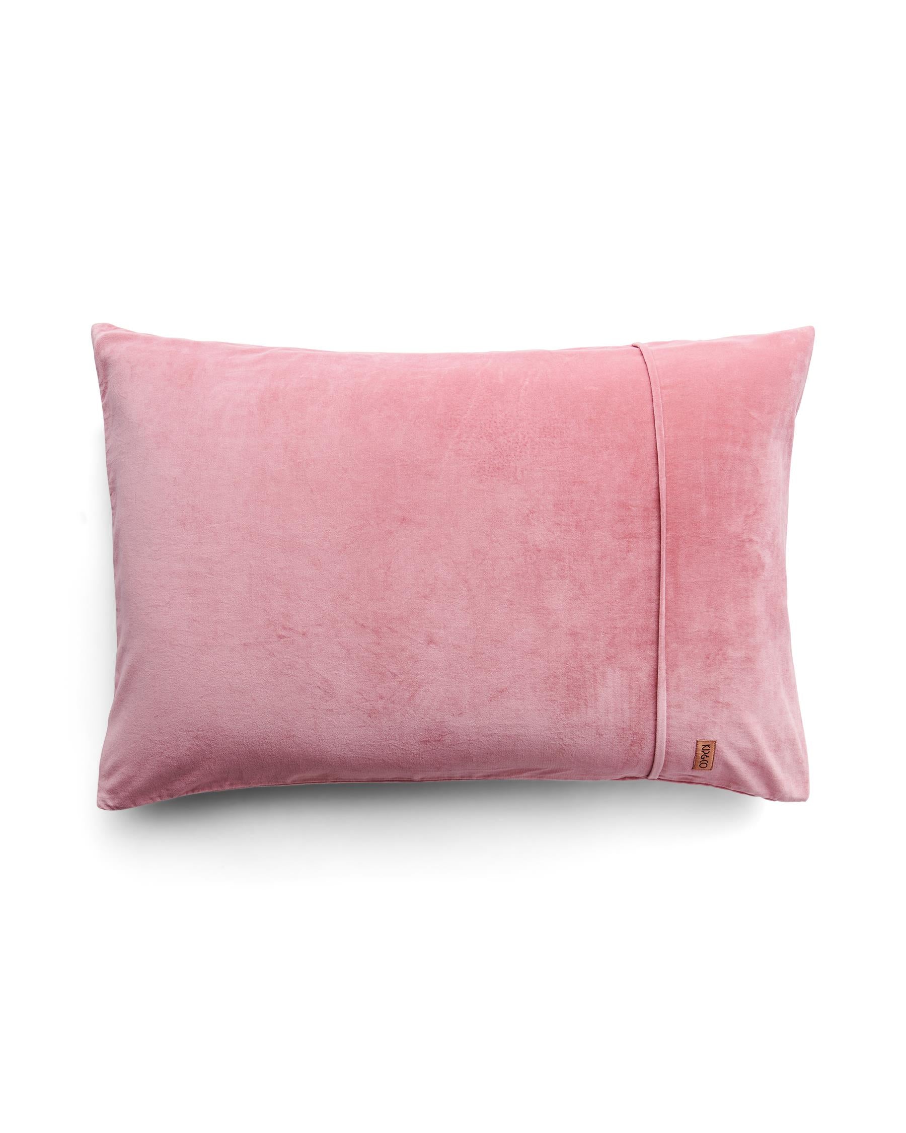 KIP & CO -  2P STD VELVET PILLOW CASE SET - DUSTY ROSE