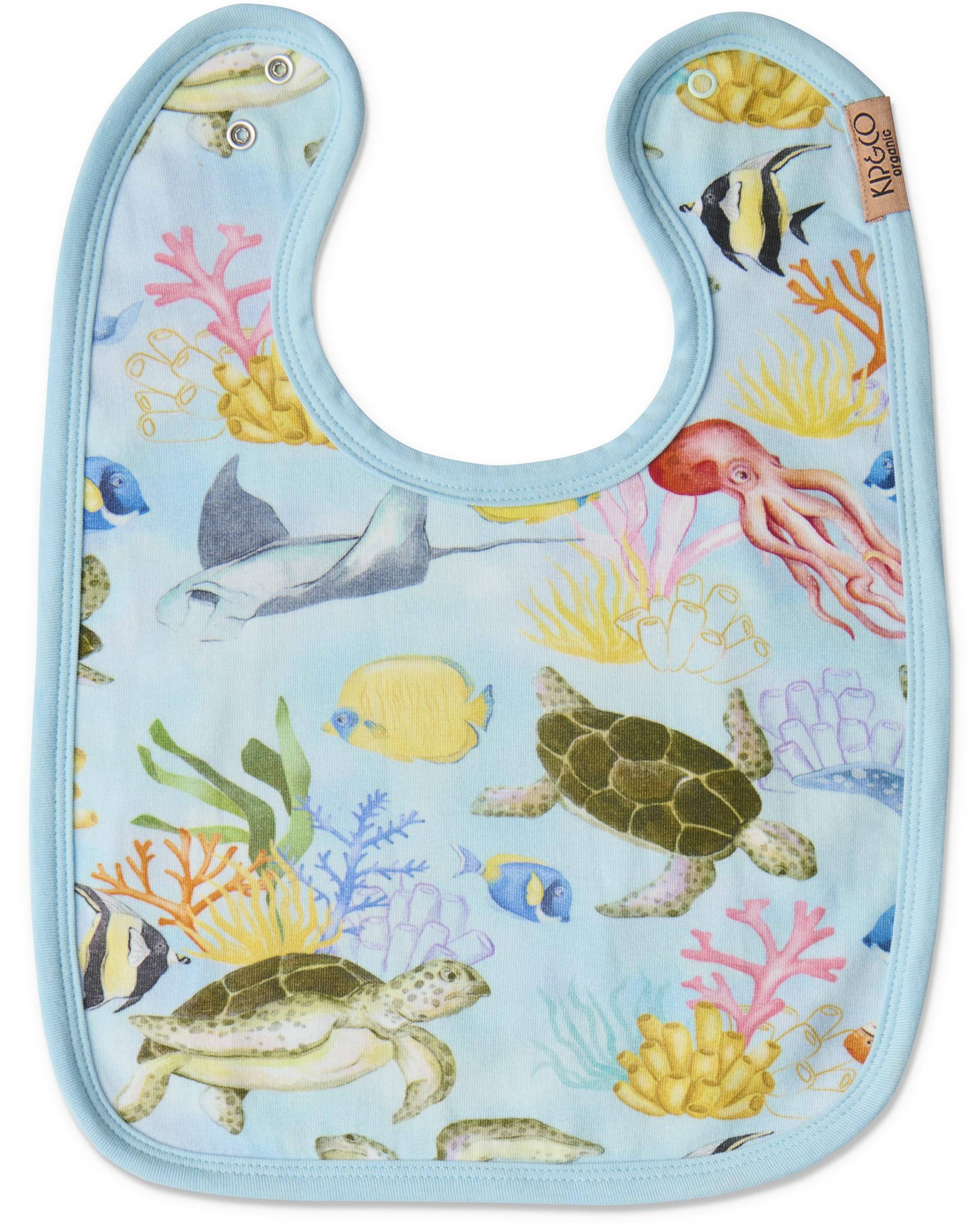 KIP & CO - ORGANIC COTTON BIB - REEF LIFE