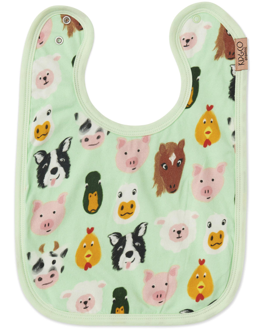 KIP & CO - ORGANIC COTTON BIB - FARM FRIENDS