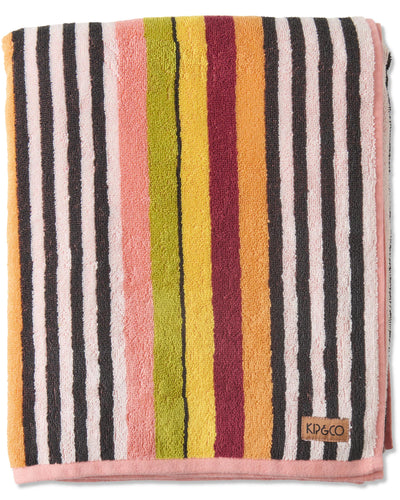 KIP & CO - TERRY BEACH TOWEL - CASABLANCA STRIPE
