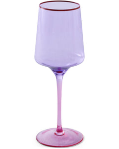 KIP & CO - COLOUR BLOCK VINO GLASS 2P SET - LILAC