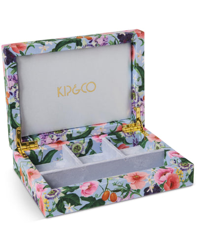 KIP & CO - SMALL VELVET JEWELLERY BOX - SPRING IN THE AIR