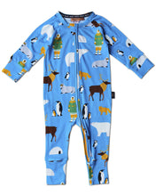 Load image into Gallery viewer, KIP &amp; CO - ORGANIC LONG SLEEVE ZIP ROMPER - ARCTIC CIRCLE
