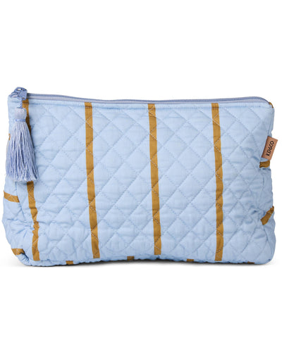 KIP & CO - QUILTED COTTON TOILETRY PURSE - COMO STRIPE