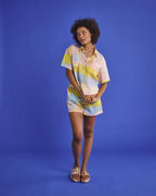 KIP & CO - ORGANIC COTTON SHORT SLEEVE SHIRT & SHORT PYJAMA SET - CORFU TARTAN