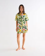 KIP & CO - ADULT ORGANIC COTTON SHORT SLEEVE SHIRT & SHORT PYJAMA SET - WANDER