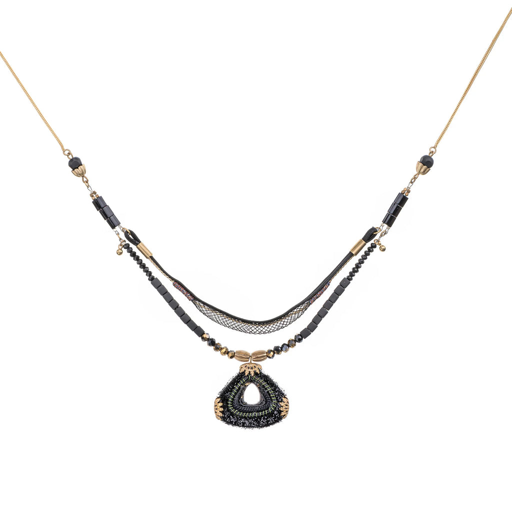 AYALA BAR - GILDED BLACK SET - ZAFFIRA NECKLACE