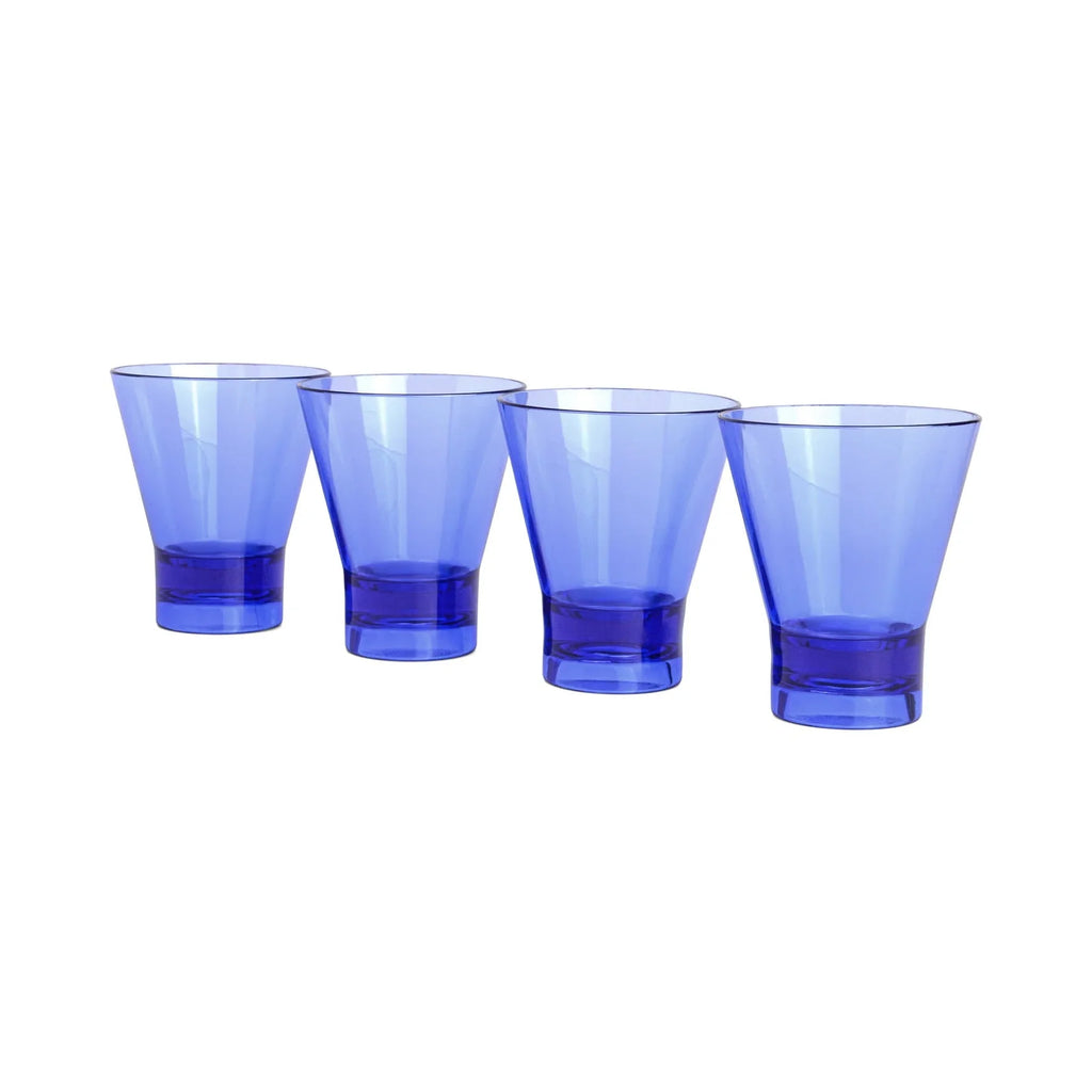HERE'S HOW - THE GILDA ACRYLIC TUMBLER SET OF 4 - COBALT
